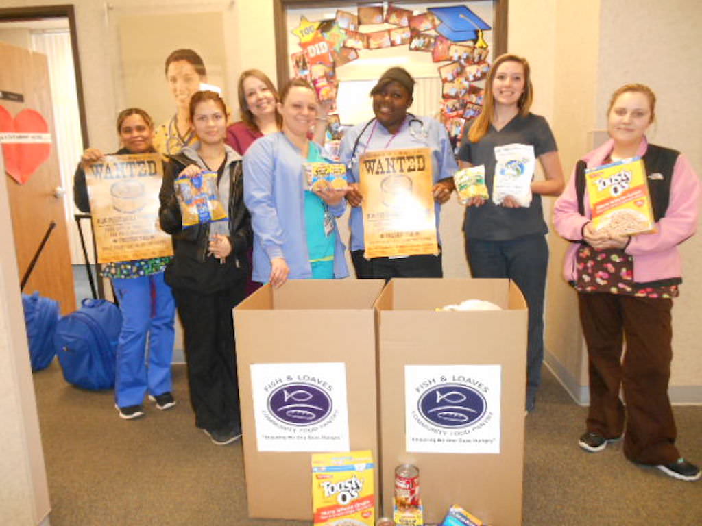 Ross Medical Education Center Taylor Fish and Loaves Food Drive March 2015